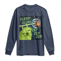 Funny Alien Dog Meme Long Sleeve Shirt Glorp Zep Sci-Fi Humor Chihuahua - Wonder Print Shop