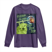 Funny Alien Dog Meme Long Sleeve Shirt Glorp Zep Sci-Fi Humor Chihuahua - Wonder Print Shop