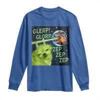Funny Alien Dog Meme Long Sleeve Shirt Glorp Zep Sci-Fi Humor Chihuahua - Wonder Print Shop