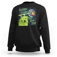 Funny Alien Dog Meme Sweatshirt Glorp Zep Sci-Fi Humor Chihuahua - Wonder Print Shop