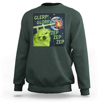 Funny Alien Dog Meme Sweatshirt Glorp Zep Sci-Fi Humor Chihuahua - Wonder Print Shop