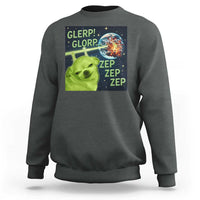 Funny Alien Dog Meme Sweatshirt Glorp Zep Sci-Fi Humor Chihuahua - Wonder Print Shop