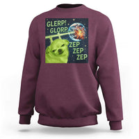 Funny Alien Dog Meme Sweatshirt Glorp Zep Sci-Fi Humor Chihuahua - Wonder Print Shop