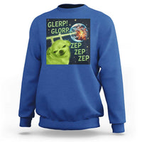 Funny Alien Dog Meme Sweatshirt Glorp Zep Sci-Fi Humor Chihuahua - Wonder Print Shop