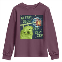 Funny Alien Dog Meme Youth Sweatshirt Glorp Zep Sci-Fi Humor Chihuahua - Wonder Print Shop
