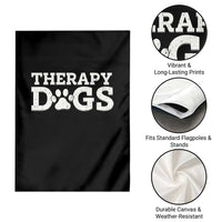Therapy Dog Garden Flag Classic Retro Varsity Vintage Pet Partners - Wonder Print Shop