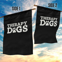 Therapy Dog Garden Flag Classic Retro Varsity Vintage Pet Partners - Wonder Print Shop