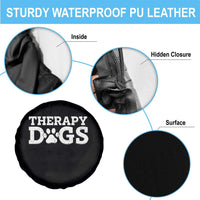 Therapy Dog Spare Tire Cover Classic Retro Varsity Vintage Pet Partners - Wonder Print Shop