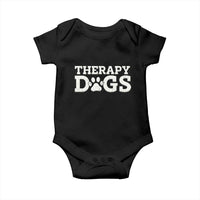 Therapy Dog Baby Onesie Classic Retro Varsity Vintage Pet Partners - Wonder Print Shop