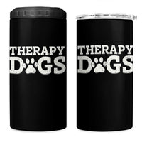 Therapy Dog 4 in 1 Can Cooler Tumbler Classic Retro Varsity Vintage Pet Partners - Wonder Print Shop