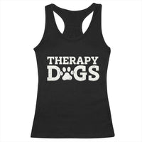 Therapy Dog Racerback Tank Top Classic Retro Varsity Vintage Pet Partners - Wonder Print Shop