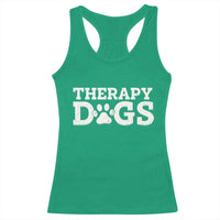 Therapy Dog Racerback Tank Top Classic Retro Varsity Vintage Pet Partners - Wonder Print Shop