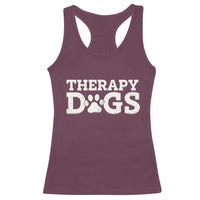 Therapy Dog Racerback Tank Top Classic Retro Varsity Vintage Pet Partners - Wonder Print Shop