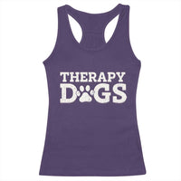Therapy Dog Racerback Tank Top Classic Retro Varsity Vintage Pet Partners - Wonder Print Shop