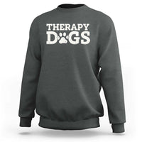 Therapy Dog Sweatshirt Classic Retro Varsity Vintage Pet Partners - Wonder Print Shop