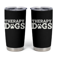 Therapy Dog Tumbler Cup Classic Retro Varsity Vintage Pet Partners - Wonder Print Shop
