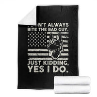 Funny K9 Throw Blanket Belgian Malinois American Flag Police Officer - Wonder Print Shop