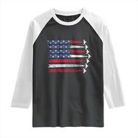 B2 Spirit Raglan Shirt B-2 Stealth Bomber Aircraft American Flag Patriotic - Wonder Print Shop