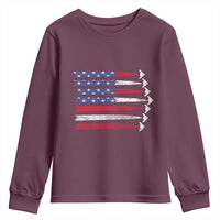 B2 Spirit Youth Sweatshirt B-2 Stealth Bomber Aircraft American Flag Patriotic - Wonder Print Shop