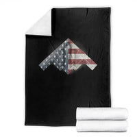 B2 Spirit Throw Blanket B-2 Bomber Stealth Aircraft Schematic American Flag - Wonder Print Shop