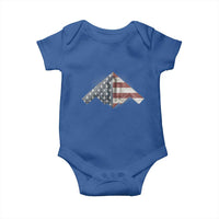B2 Spirit Baby Onesie B-2 Bomber Stealth Aircraft Schematic American Flag - Wonder Print Shop