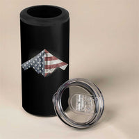 B2 Spirit 4 in 1 Can Cooler Tumbler B-2 Bomber Stealth Aircraft Schematic American Flag - Wonder Print Shop