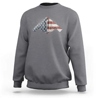 B2 Spirit Sweatshirt B-2 Bomber Stealth Aircraft Schematic American Flag - Wonder Print Shop
