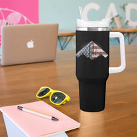 B2 Spirit Tumbler With Handle B-2 Bomber Stealth Aircraft Schematic American Flag - Wonder Print Shop