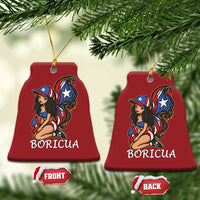 Puerto Rico Pin Up Girl Christmas Ornament Taino Boricua Puerto Rican Flag - Wonder Print Shop