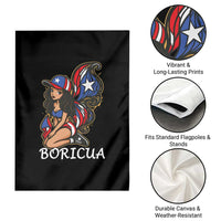 Puerto Rico Pin Up Girl Garden Flag Taino Boricua Puerto Rican Flag - Wonder Print Shop