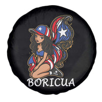 Puerto Rico Pin Up Girl Spare Tire Cover Taino Boricua Puerto Rican Flag - Wonder Print Shop