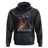 Puerto Rico Pin Up Girl Hoodie Taino Boricua Puerto Rican Flag - Wonder Print Shop