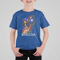 Puerto Rico Pin Up Girl T Shirt For Kid Taino Boricua Puerto Rican Flag - Wonder Print Shop