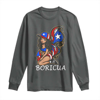 Puerto Rico Pin Up Girl Long Sleeve Shirt Taino Boricua Puerto Rican Flag - Wonder Print Shop