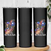 Puerto Rico Pin Up Girl Skinny Tumbler Taino Boricua Puerto Rican Flag - Wonder Print Shop