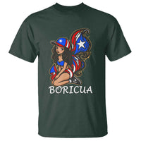 Puerto Rico Pin Up Girl T Shirt Taino Boricua Puerto Rican Flag - Wonder Print Shop
