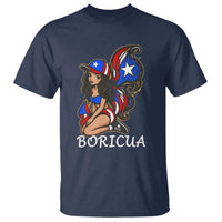 Puerto Rico Pin Up Girl T Shirt Taino Boricua Puerto Rican Flag - Wonder Print Shop