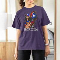 Puerto Rico Pin Up Girl T Shirt For Women Taino Boricua Puerto Rican Flag - Wonder Print Shop