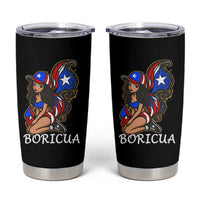 Puerto Rico Pin Up Girl Tumbler Cup Taino Boricua Puerto Rican Flag - Wonder Print Shop