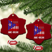 Puerto Rican American Flag Ceramic Ornament AME-RICAN Boricua Pride