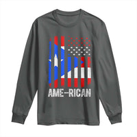 Puerto Rican American Flag Long Sleeve Shirt AME-RICAN Boricua Pride
