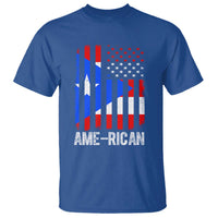 Puerto Rican American Flag T Shirt AME-RICAN Boricua Pride