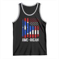 Puerto Rican American Flag Tank Top AME-RICAN Boricua Pride