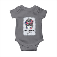 Yes I’m Both Puerto Rican American Baby Onesie Messy Bun Boricua Woman Pride