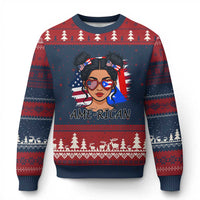 Puerto Rican American Girl Ugly Christmas Sweater AME-RICAN Boricua Pride