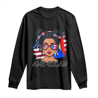 Puerto Rican American Girl Long Sleeve Shirt AME-RICAN Boricua Pride