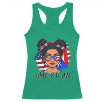 Puerto Rican American Girl Racerback Tank Top AME-RICAN Boricua Pride