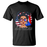 Puerto Rican American Girl T Shirt AME-RICAN Boricua Pride