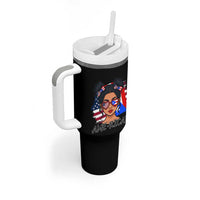 Puerto Rican American Girl Tumbler With Handle AME-RICAN Boricua Pride