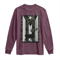 Deer Hunting Camo Puerto Rican Flag Long Sleeve Shirt Boricua Hunters